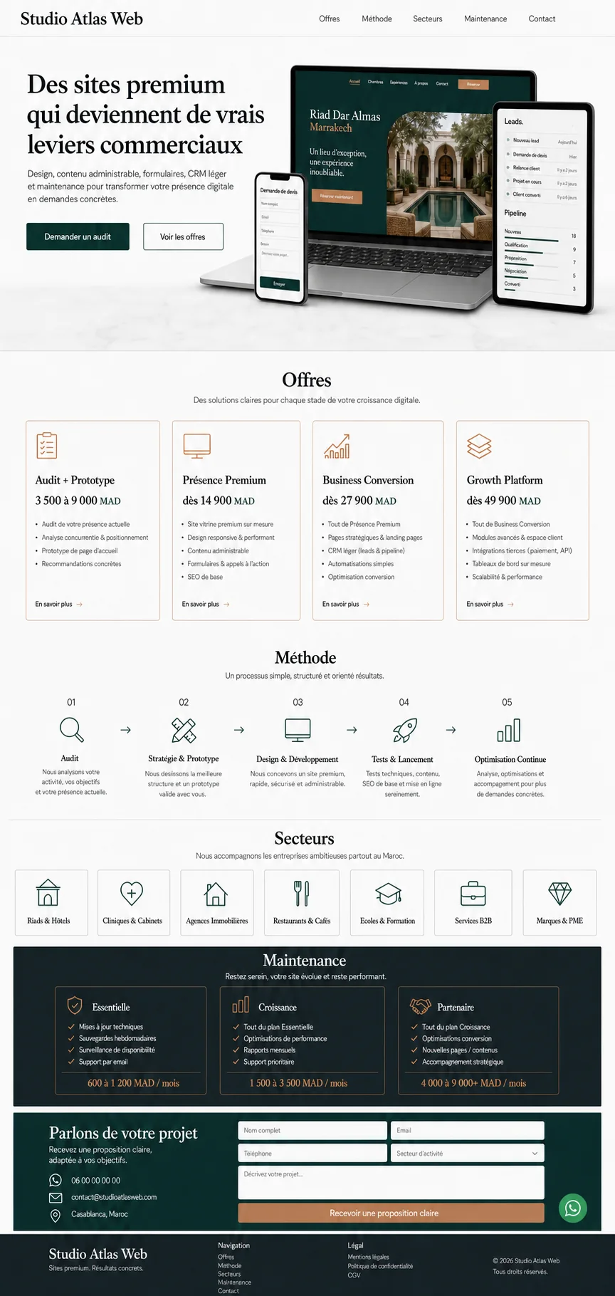 Concept visuel Studio Atlas Web